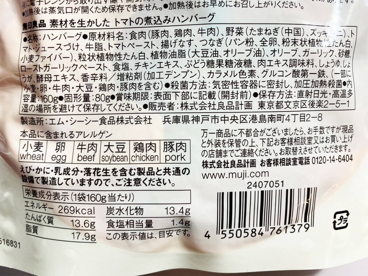 【ジョブチューン】無印良品TOP10「合格・不合格」結果まとめ！　「トマトの煮込みハンバーグ」350円実食レポの画像4