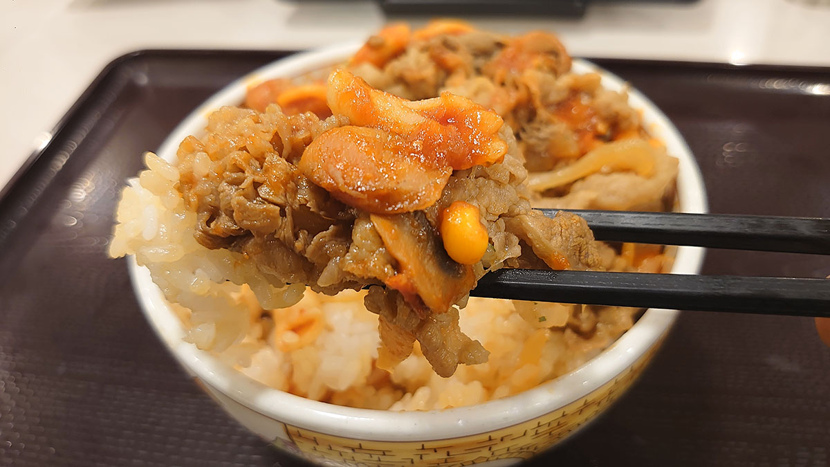 「ナポリタン牛丼」が賛否【すき家】、「おいしくない」は本当か？　食べたら「大きな肩透かし」だった！の画像7