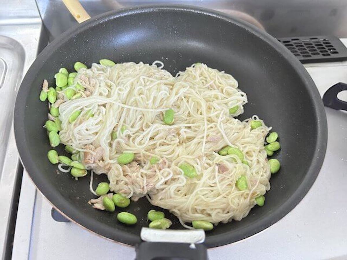 枝豆とツナ缶だけ【枝豆そうめんチャンプルー】作ったら、どハマリ！　「正直飽きた」そうめんが蘇るレシピの画像5